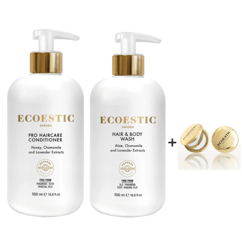 Ecoestic Paket 7 (Balsam 500 ml & Hair & Body 500 ml + Gratis spegel)